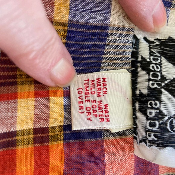 VTG Windsor Sport Womens Blazer Jacket Madras Plaid Preppy Multicolored Bust 38 - Picture 7 of 8